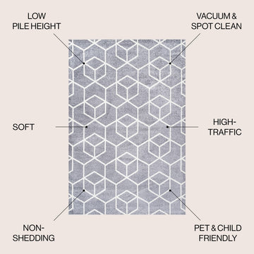 Tumbling Blocks Modern Geometric Area Rug 2